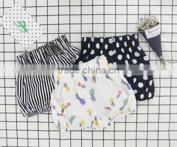 Wholesale Children's Boutique Clothing Stripes Polka Dots Pattern Baby Shorts