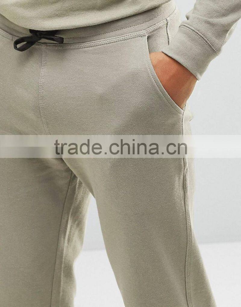 plain men sweatsuit slim fit sets soft cotton spandex tracksuit custom