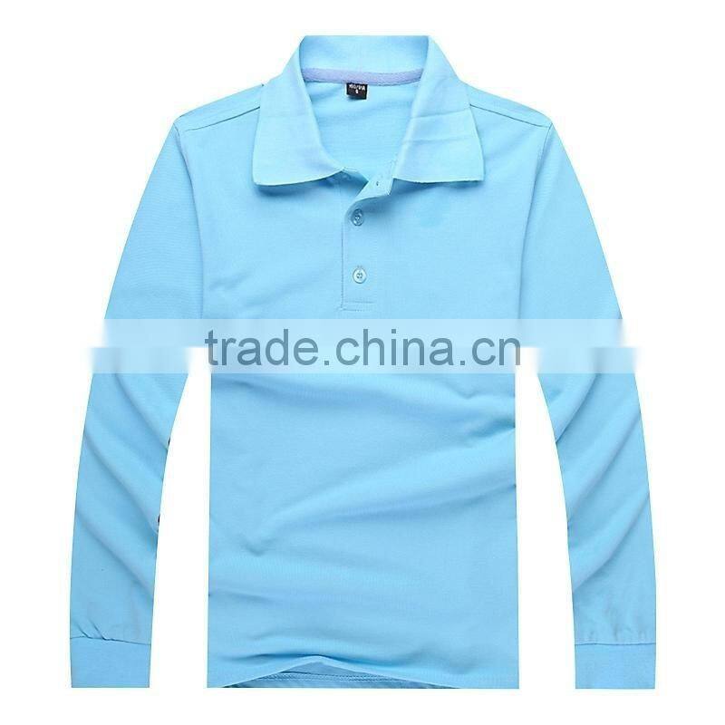 Custom design long sleeve polo shirt no brand