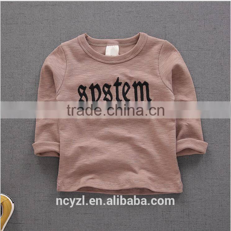 children long sleeve t shirt and blank printing boys t shirt tee