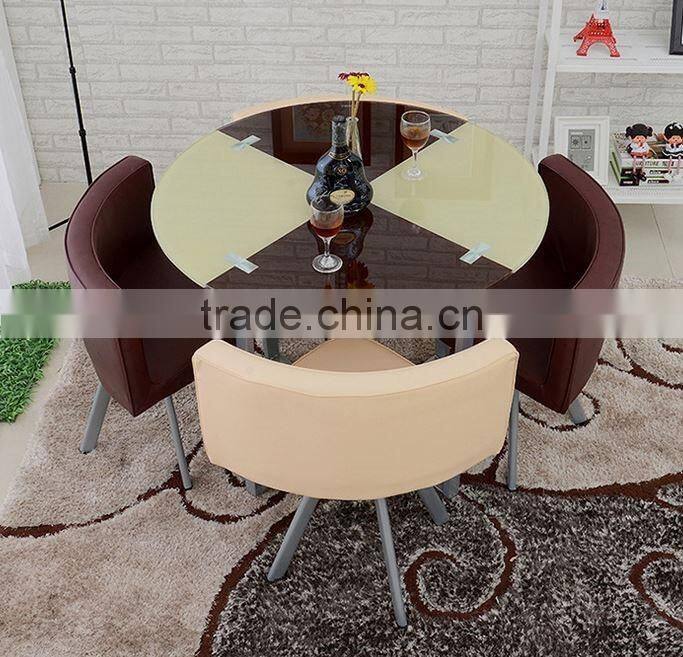 Simple style dining table set / luxury sectional dining table and chair