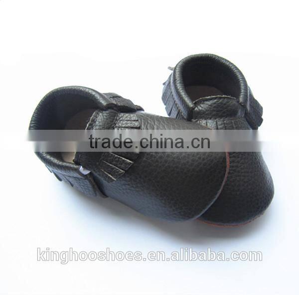 black hard sole baby first steps baby moccasins baby shoes