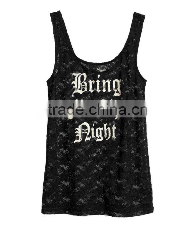 Ladies Lace Crochet Tank Top