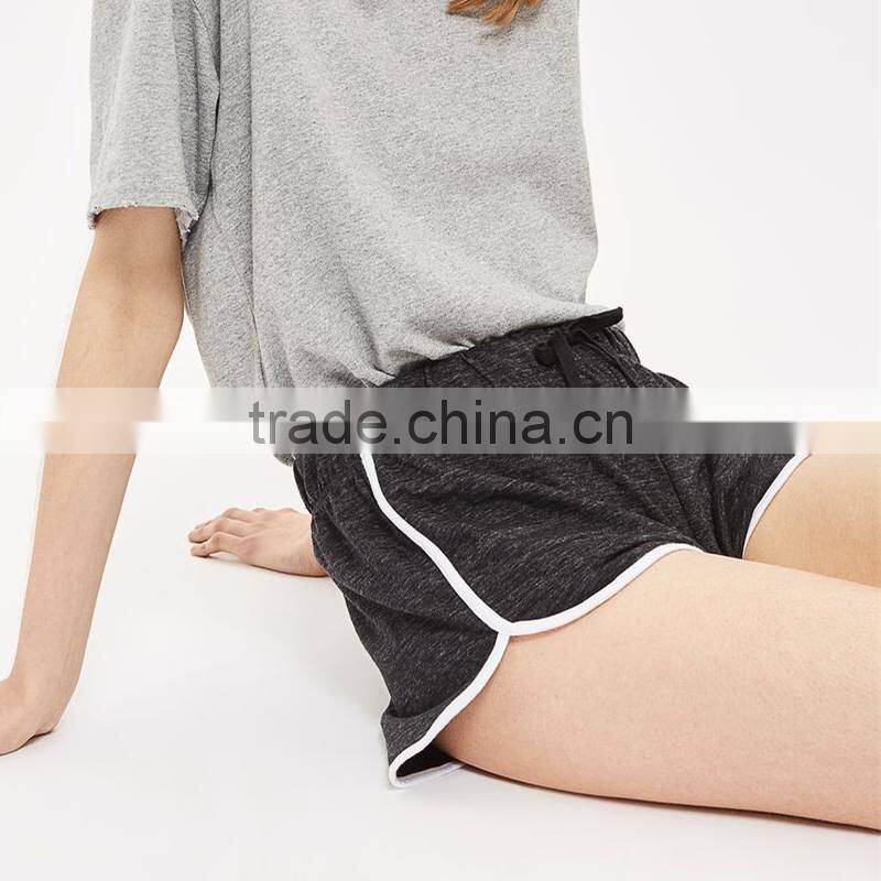 Wholesale women comfortable casual sleep shorts with tie waist