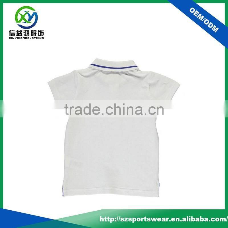 OEM Custom Uniform Kids Polyester Knit Collar Sport Polo Shirt Wholesale