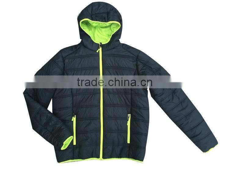 Fashion style winter quilted jackets cheap hooded jacket