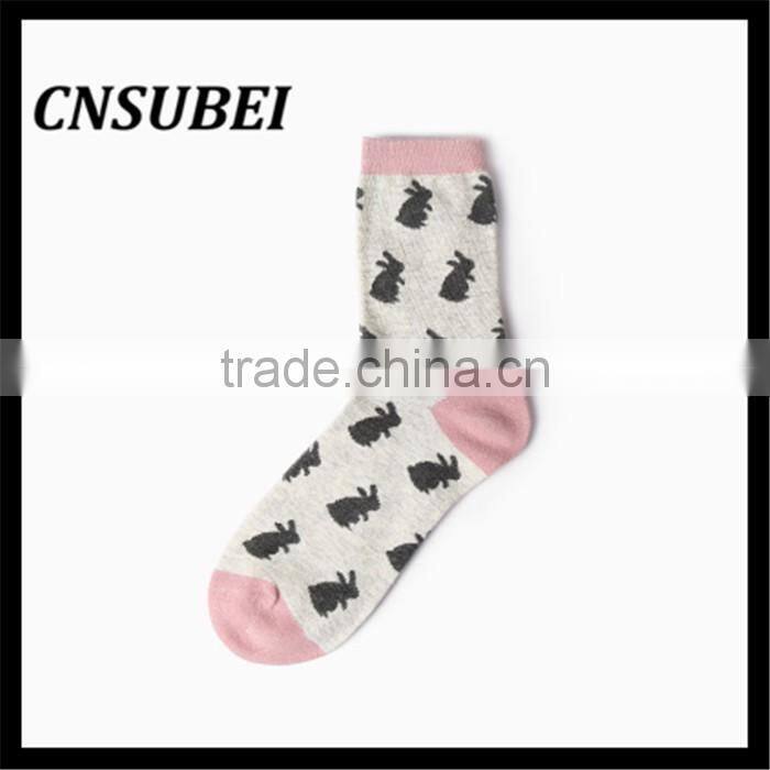 Shaoxing socks factory cute 3D cozy cartoon design young girl teen tube cartoon socks for wholesale