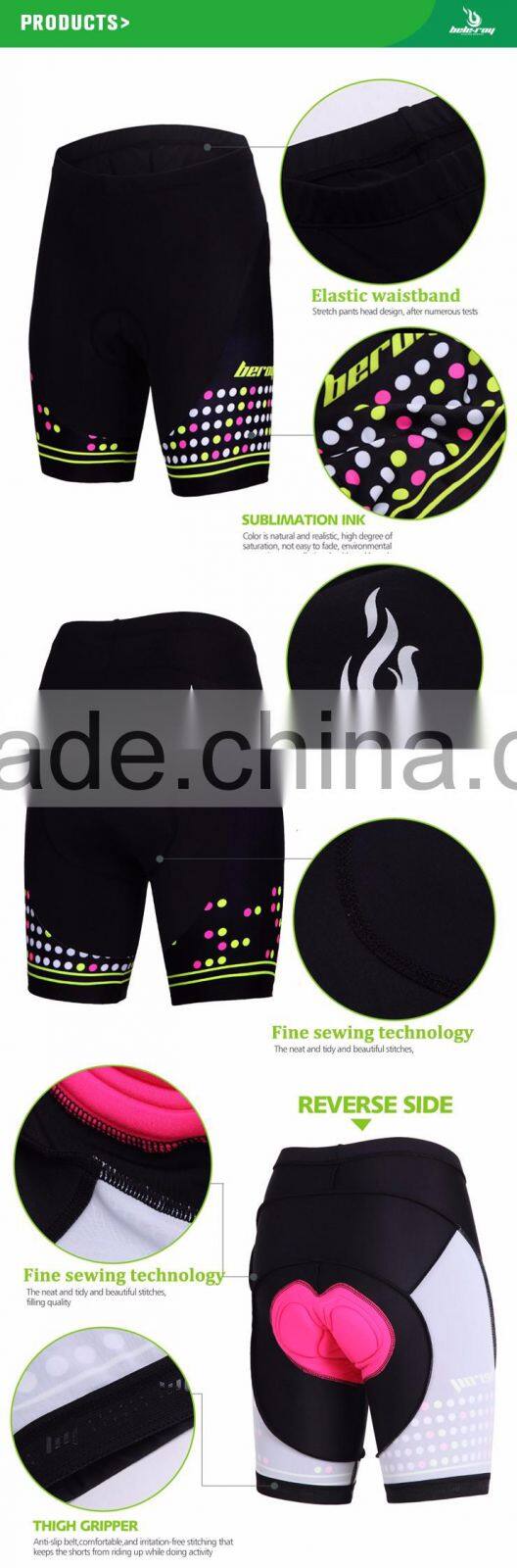 BEROY custom women's cycling shorts,wholesale bike riding shorts