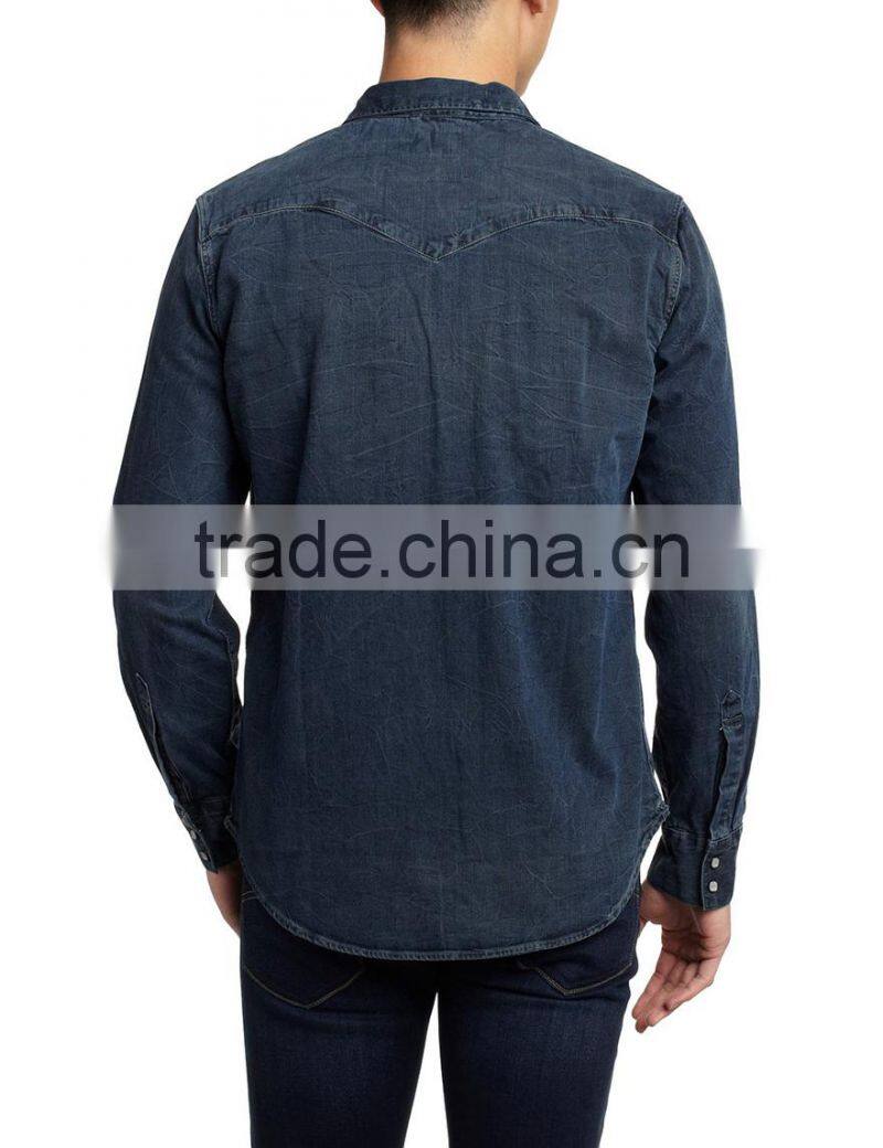 wholesale mens clothing denim shirt 2017