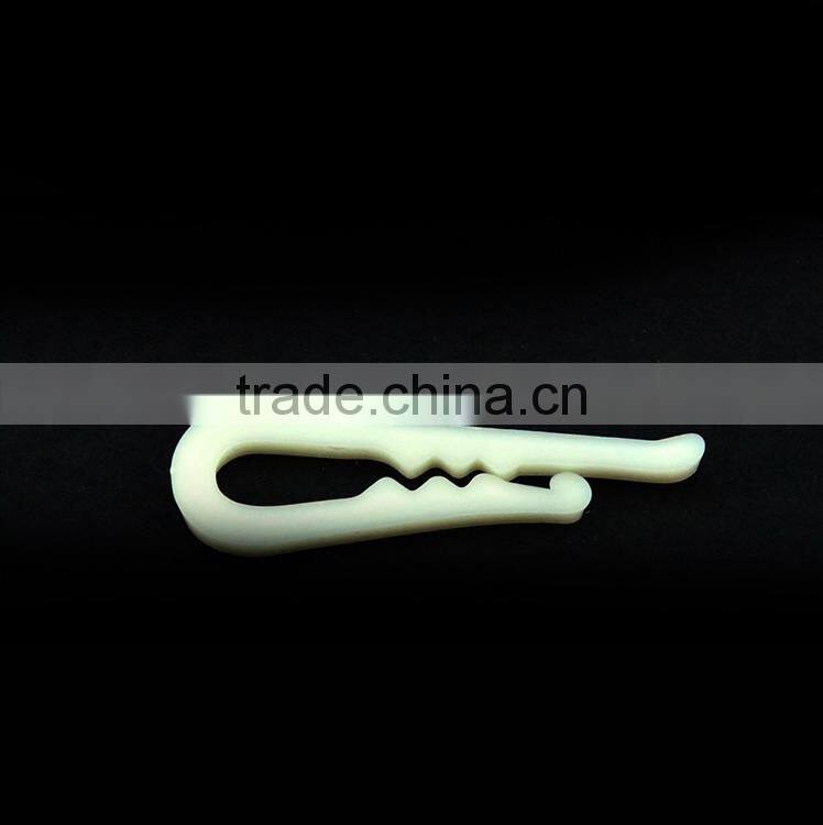 7cm Milk White Big U Shape Plastic Shirt Collar Clips with Teeth