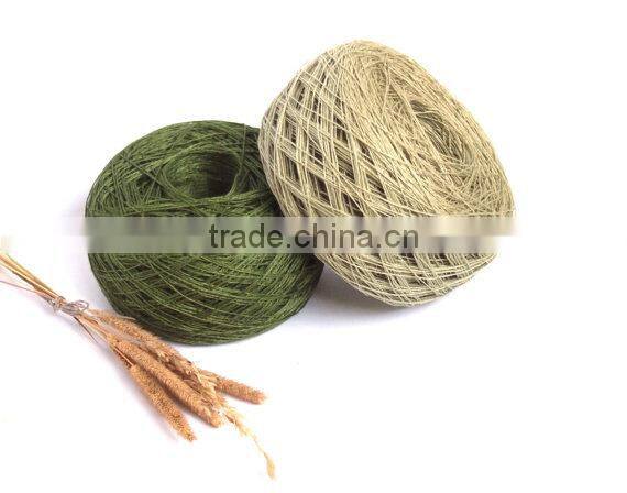 Gray organic eco-friendly 100 linen yarn for hand knititing sweater