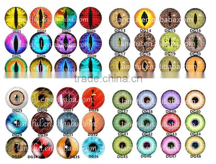 10mm Yellow Glass Cat Eyes Craft Soft Toys Safety Plastic Stuffed Dragon Eyes