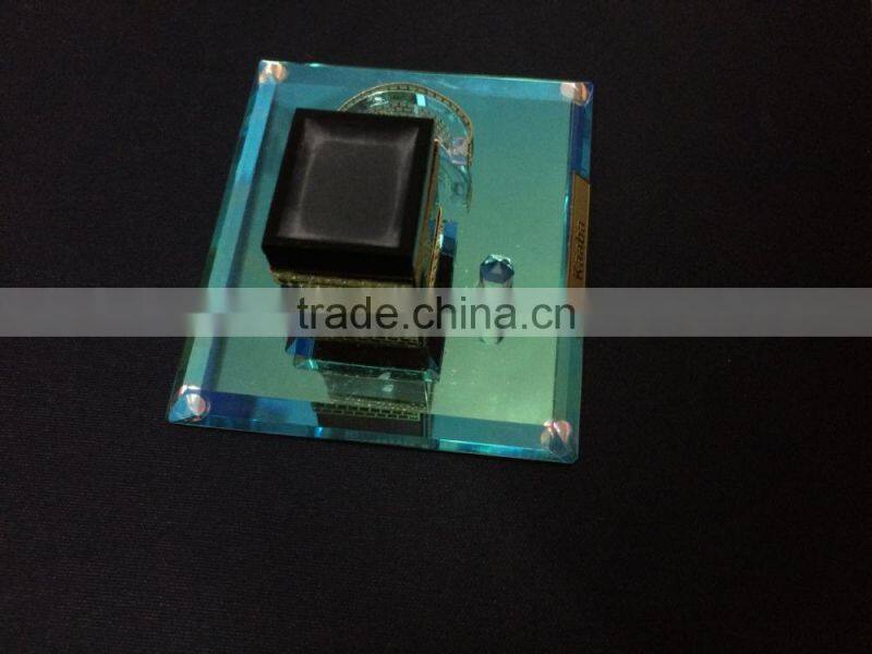 Saudi Building Black Optic Crystal Kaaba With 24K Gold Plated Metal For Muslim Souvenirs