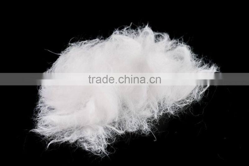 Recycled PET bolltle polyester staple fiber, white, AA grade.1.4D*38MM
