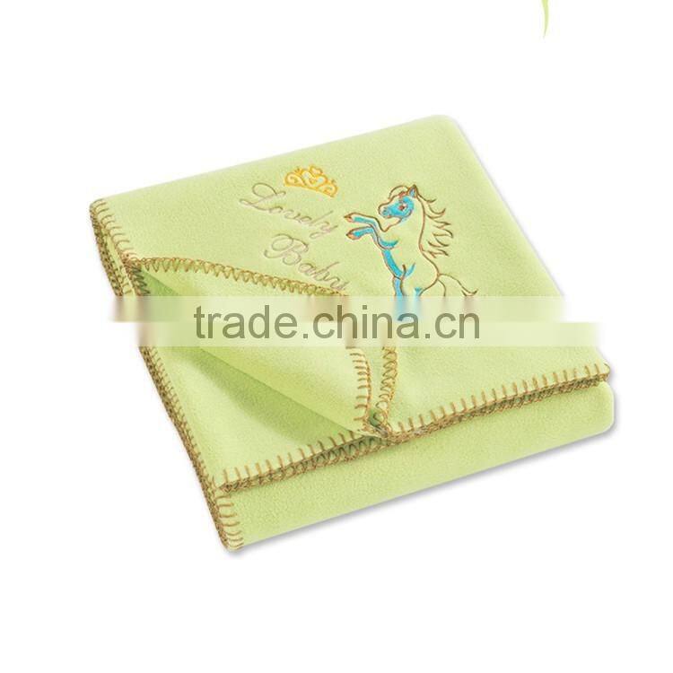 100D 144F microfiber super soft feeling double sides anti pilling baby fleece blanket