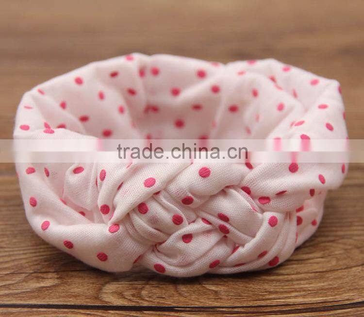 Wholesale new arrival top knot turban polka dots hair accessories for kids M5062410