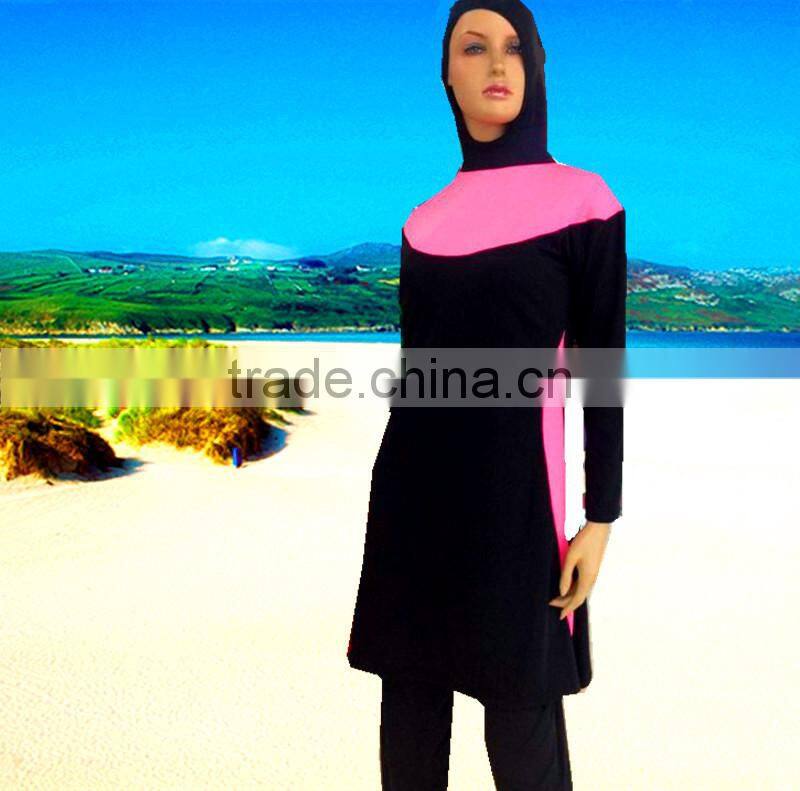 Girls Islamic Muslim Full Cover Modest Fit Swimsuit Beachwear Swimming Costumes