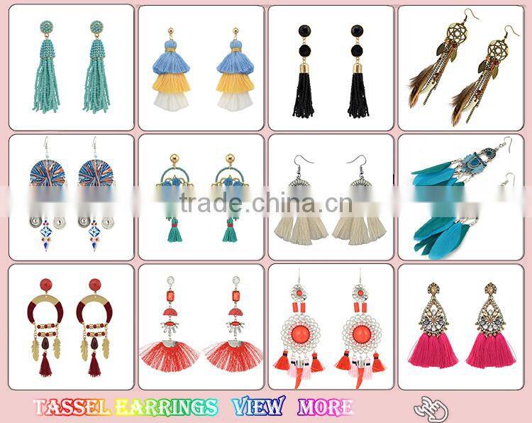 XP-TE-2131 Woman Design Earing 2017 Seed Bead Tassel Earring