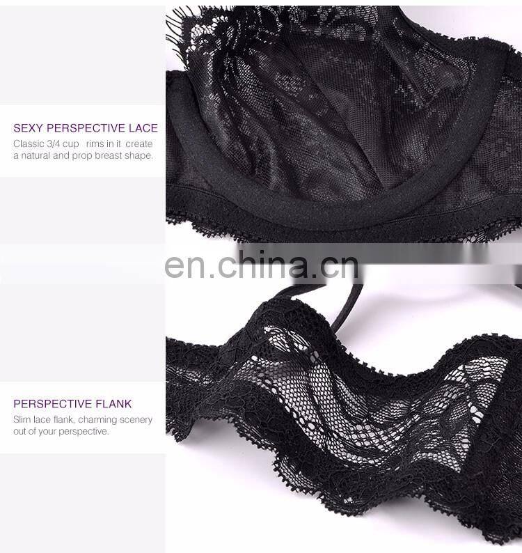 juniors micro fiber bralette transparent bra panty set sexy girl penty underwear and bra