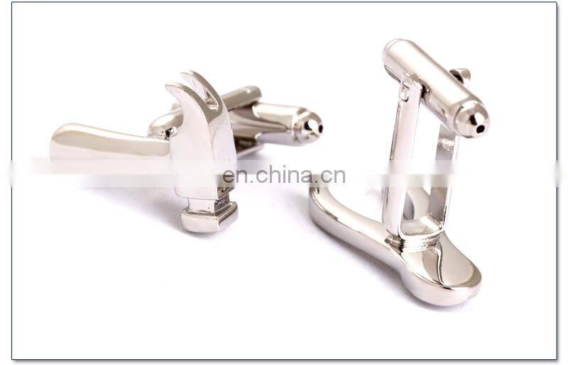 Silver Hammer and Vice Man Shirt Cufflinks High Quality