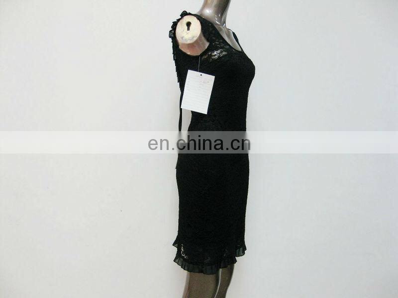 Back bareness dress ladies lace sheath dress