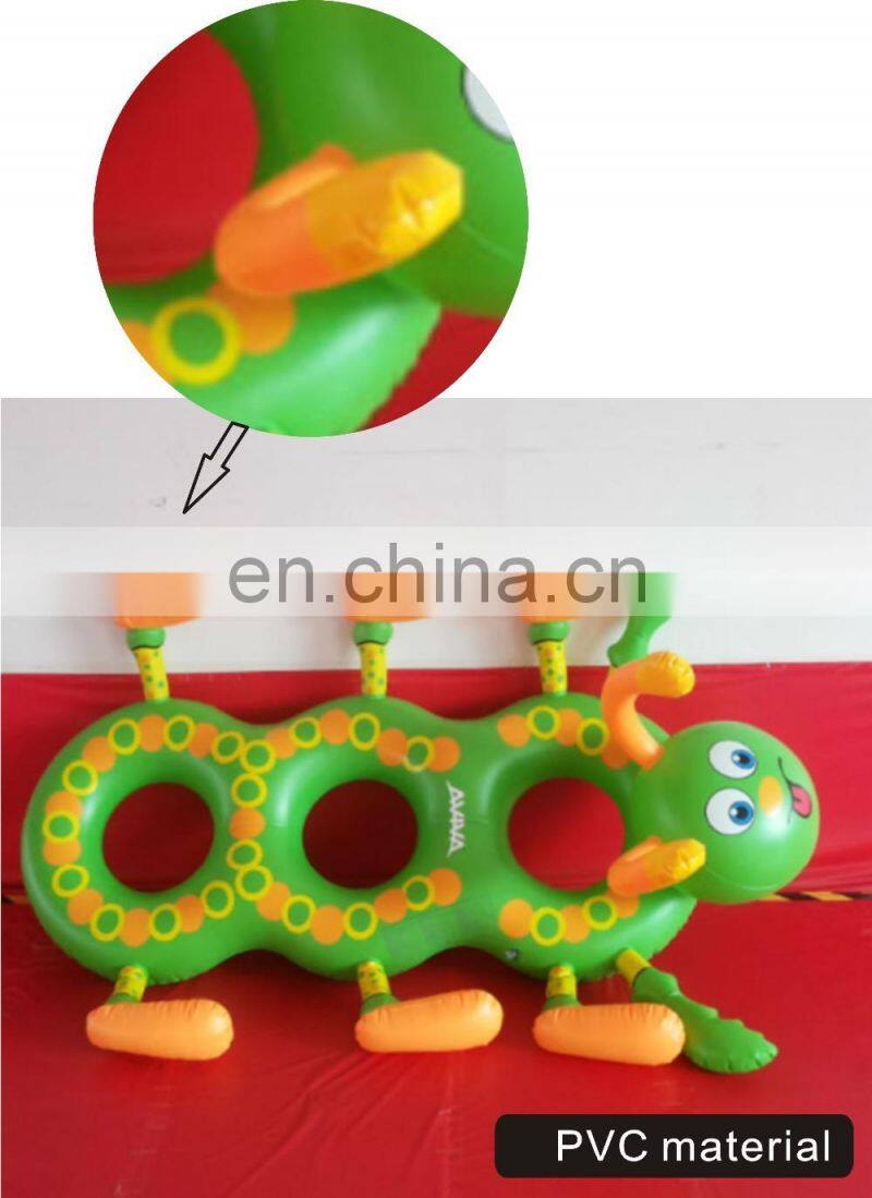 Inflatable Baby Float Boat carpenterworm Shape Animals Swimming Ring Safty PVC Material