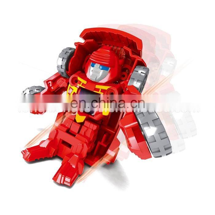 Manufacturer 2016 plastic car deformable diy robot kid with customized app game
