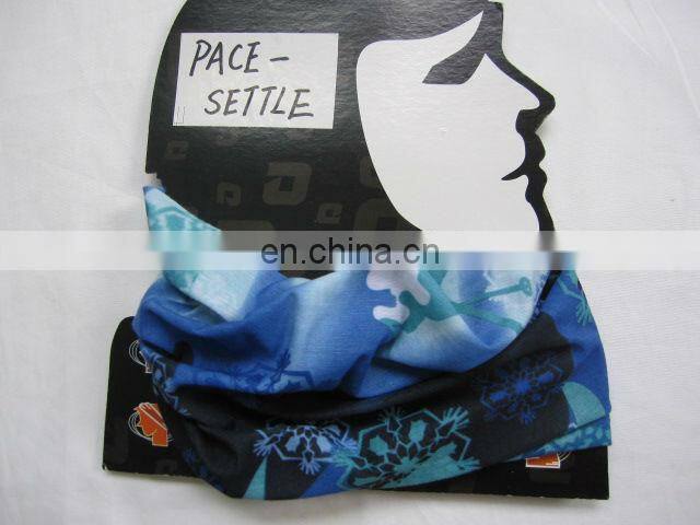 Promotional full mold logo printing high elastic yellow multi seamless bandana outdoor sports tubular bandana biker bandana