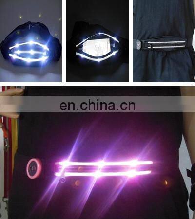LED belt with POUCH for sport led belt waist pouchbelt wallet pouch
