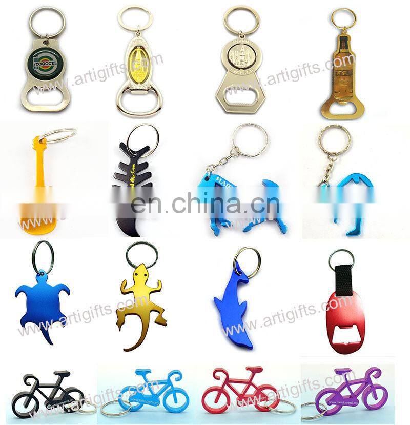 Promotion metal opener bicycle keychain