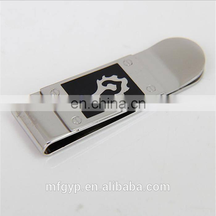 Free sample red plated money clip with spring