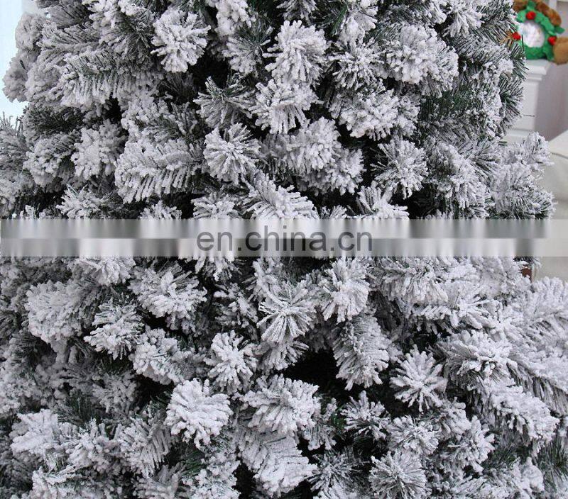 2017 New Big Size Tall Snowing White Christmas Tree Decorations Frosted Snow Artificial Christmas Trees Wholesale China