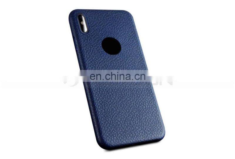 Protective Case Leather lines Phone Case for iPhone X Soft TPU Back Cover