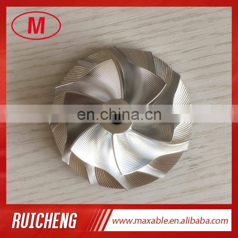 RHF55 46.52/68.01mm 6+6 blades Turbo Billet/milling/aluminum 2618 compressor wheel point milling