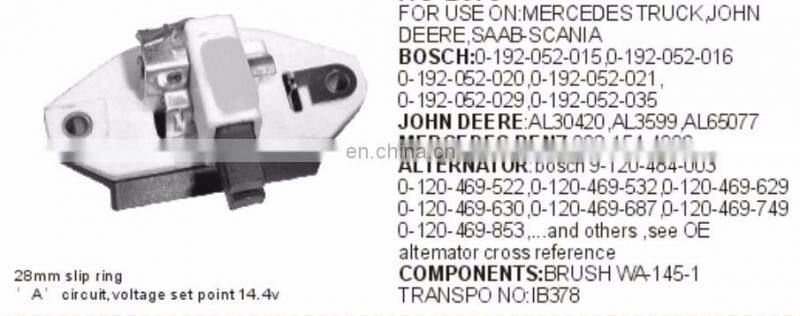 Automatic Voltage Regulator MERCEDES TRUCK JOHN DEER SAAB OEM 0192052015 0192052016 AL30420 AL3599 AL65077 0021544006