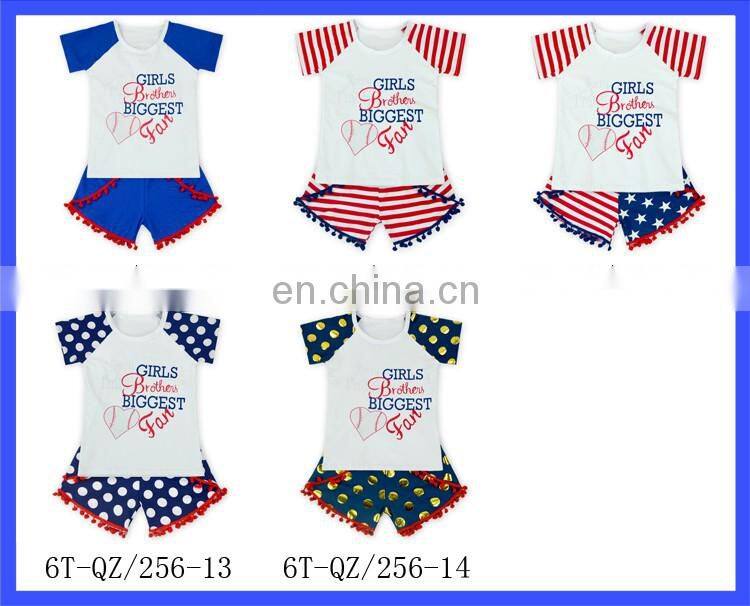 USA Star 4th of July Outfit Children Patriotic Clothing 2019 Summer Boys Boutique Clothing