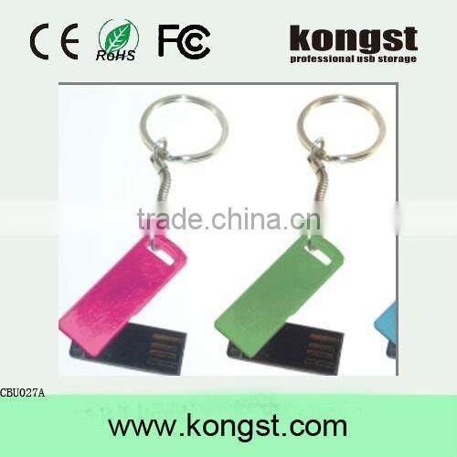 Slim Swivel Fancy Mini Usb 2.0 Product with Keychain