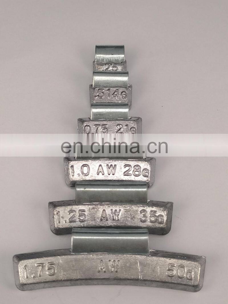 China lead/pb clip on wheel balance weight