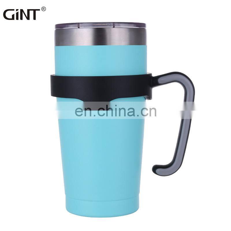 2021 GINT Best Selling Tea Cup 20 oz Insulated Tumbler with Lid for car outdoor Colorful Coffee Sublimation Mug with holder