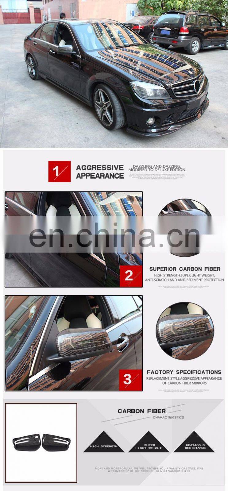 Car Carbon Door Mirror For Mercedes w218 w221 W176