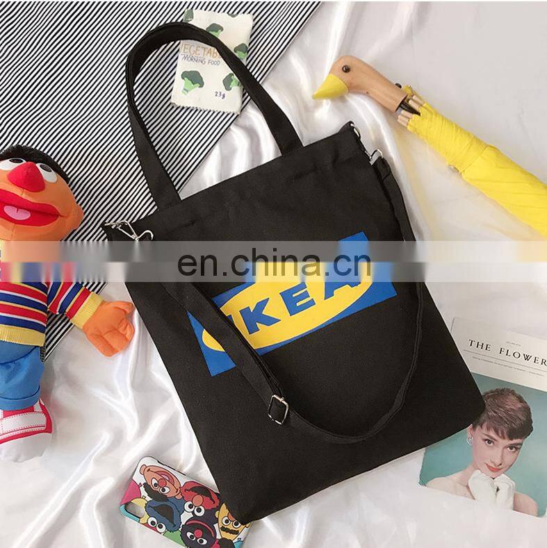 Eco Friendly Reusable Cotton Tote Bag Custom Logo Printed Tote Fabric Shopping Bag for Women