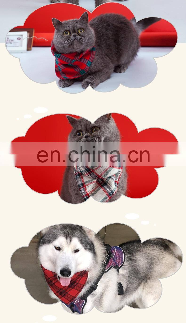 Manufacturer wholesale cute soft sublimation luxury multiple sizes double sided cotton cat bandana with black lace