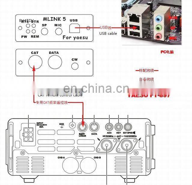 U5 LINK Radio Connector linker Adapter Support YAESU FT-817ND FT-857D FT-897D