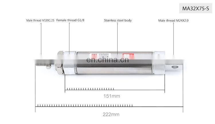 SNS MA Series wholesale stainless steel mini pneumatic air cylinders
