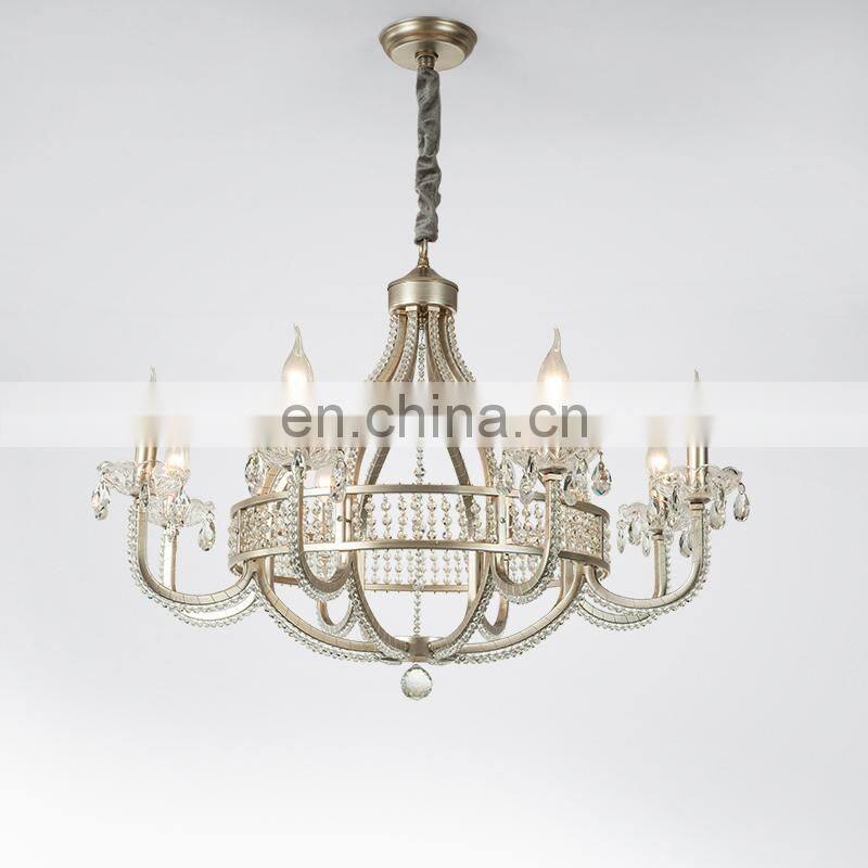 custom made brass or copper pendant lamp hand-made chandelier in lost-wax with french style of classic light