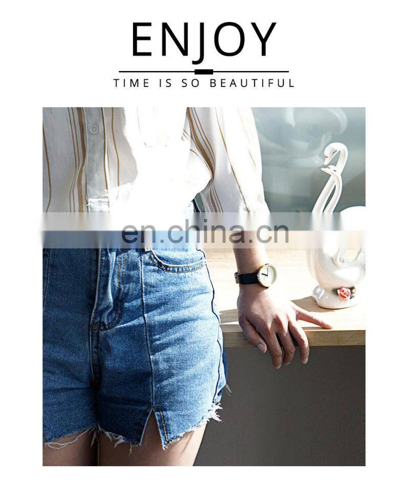 SHENGKE No Logo Minimalisim Watches K0086L Unisex Simple Design Wristwatch Watch for Women and Man