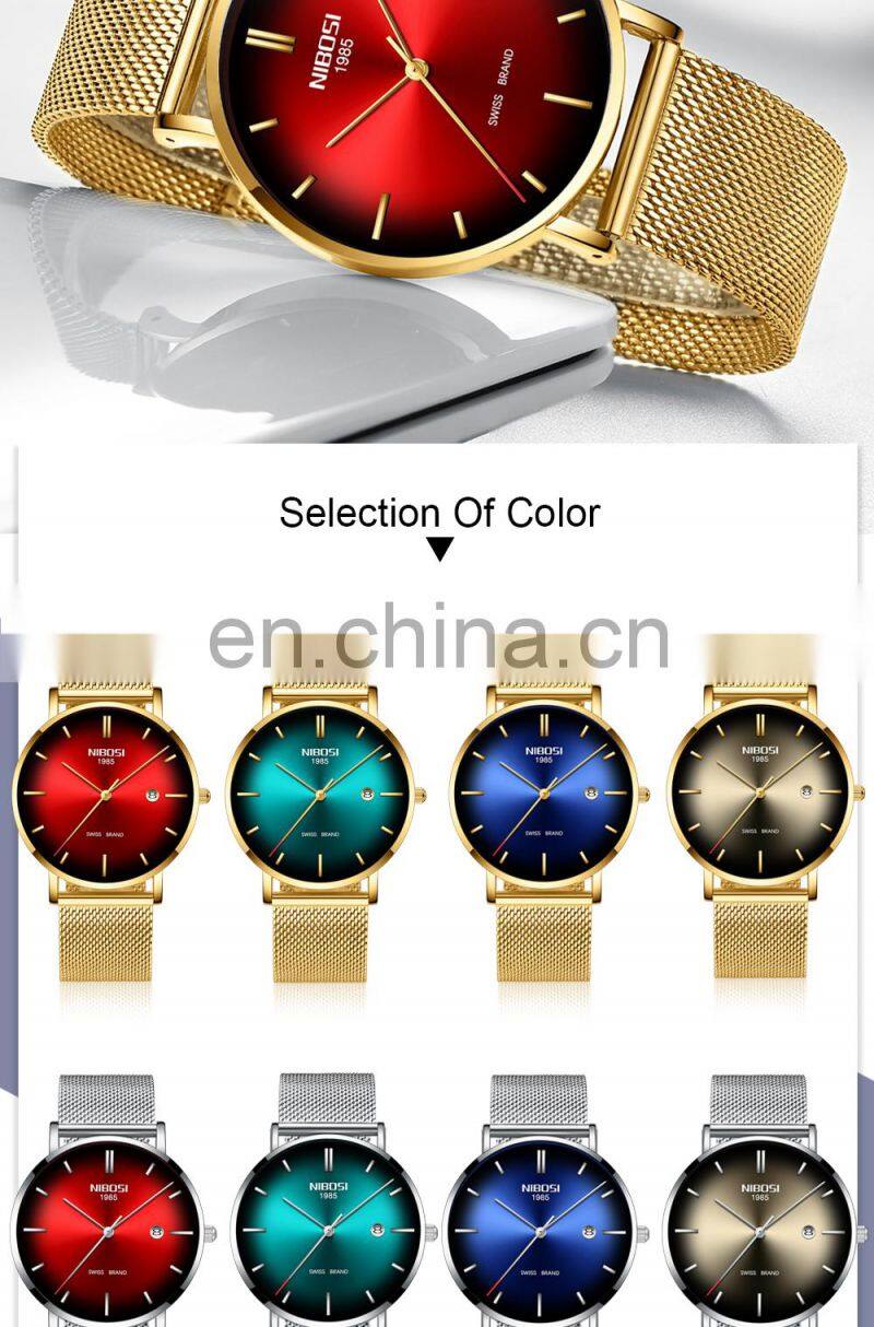 NIBOSI Watch Men Simple Fashion  Brand Quartz Watch Luxury Creative Waterproof Date Casual Men Watches Relogio Masculino