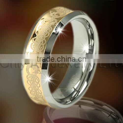 tungsten gold cubic zirconia jewelry rings paypal accepted