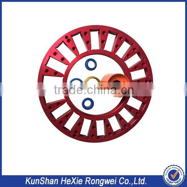 cnc precision engraving machine parts red anodized alunminum