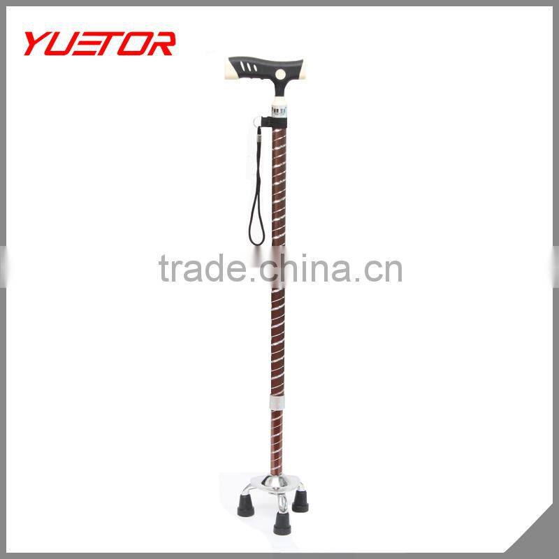 3 legged new brand T grip aluminum alloy anti shock elderly walking stick